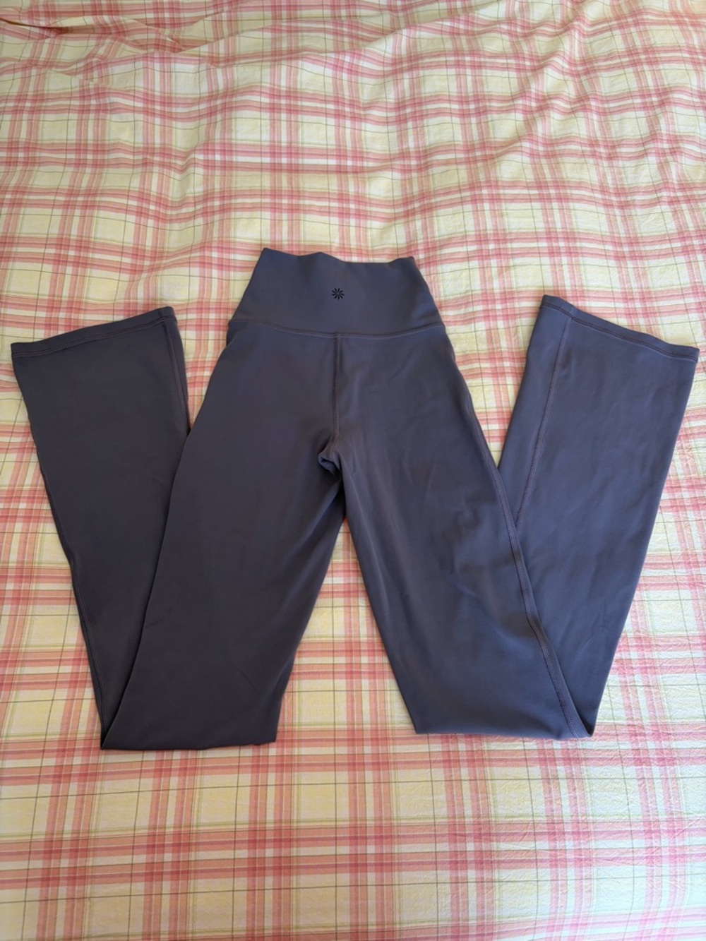 Athleta Lavender High-Waisted Flare Leggings